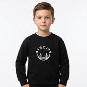 Kid's Black/White Classic Crewneck
