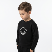 Kid's Black/White Classic Crewneck