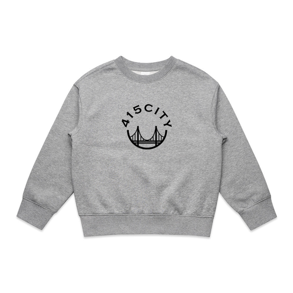 Youth's Gray Marle/Black Classic Crewneck