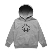 Kid's Gray Marle/Black Classic Hoodie