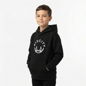 Youth's Black/White Classic Hoodie