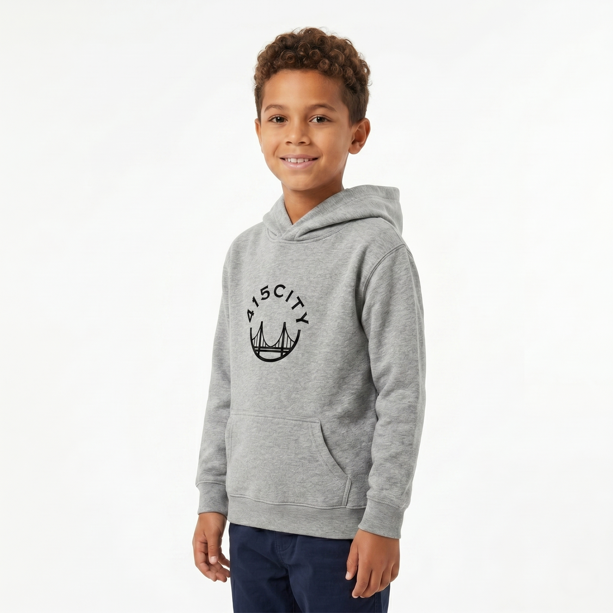 Youth's Gray Marle/Black Classic Hoodie