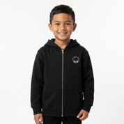 Kid's Black/White Classic Zip Hoodie