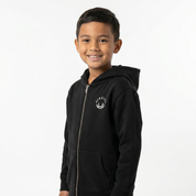 Kid's Black/White Classic Zip Hoodie