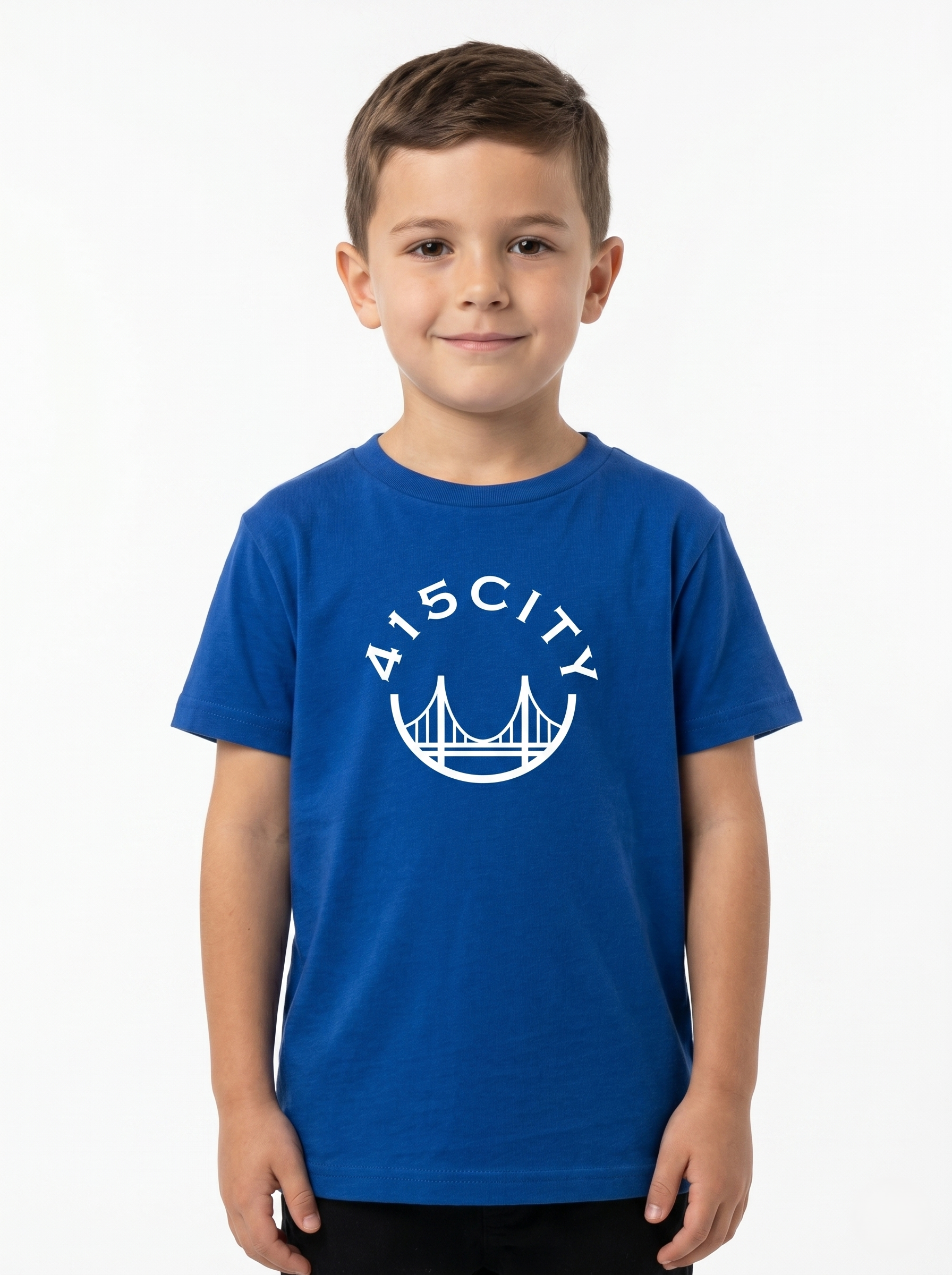 Kid's Bright Royal/White Classic Tee