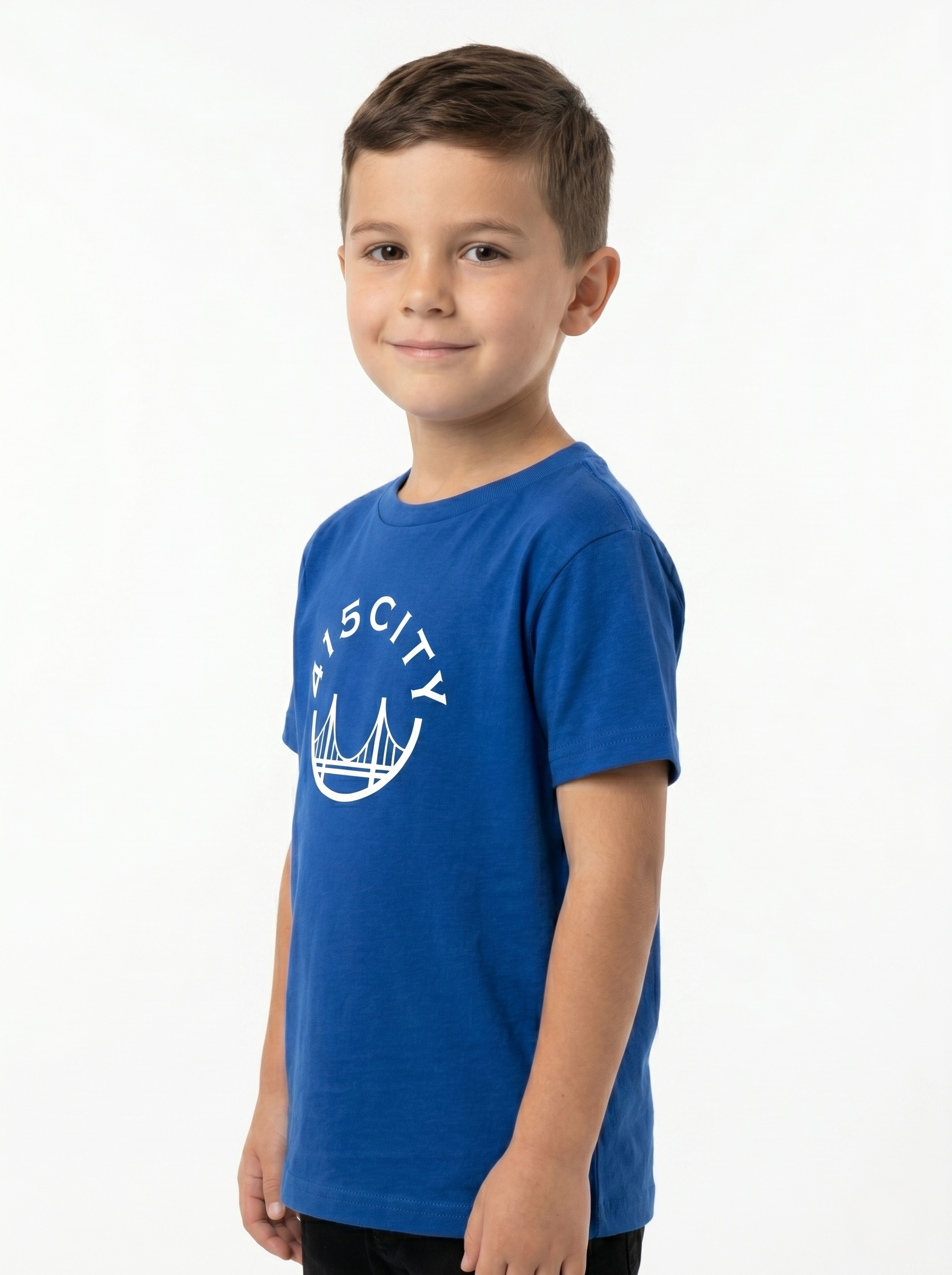 Kid's Bright Royal/White Classic Tee