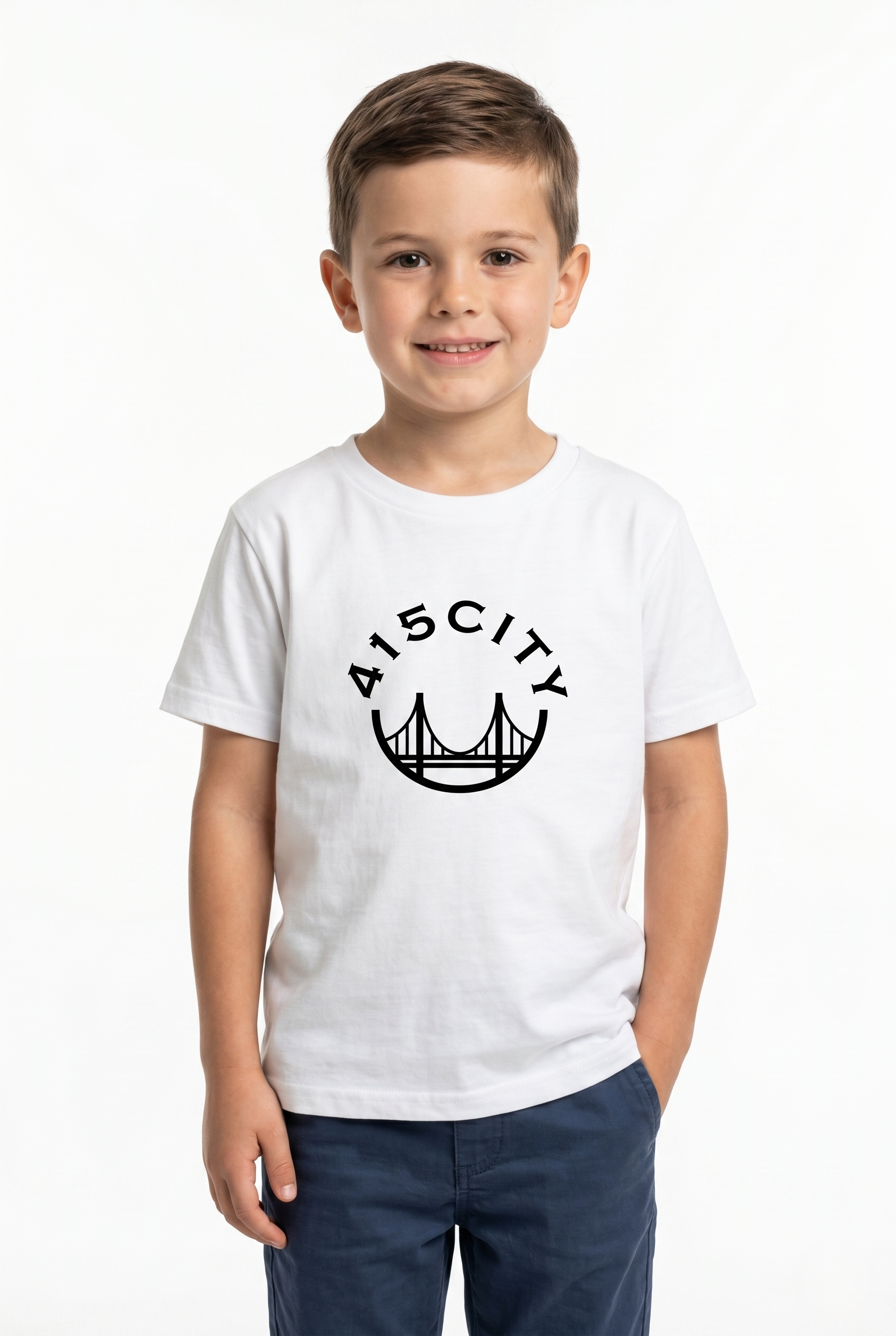 Kid's White/Black Classic Tee