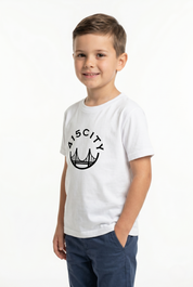 Kid's White/Black Classic Tee