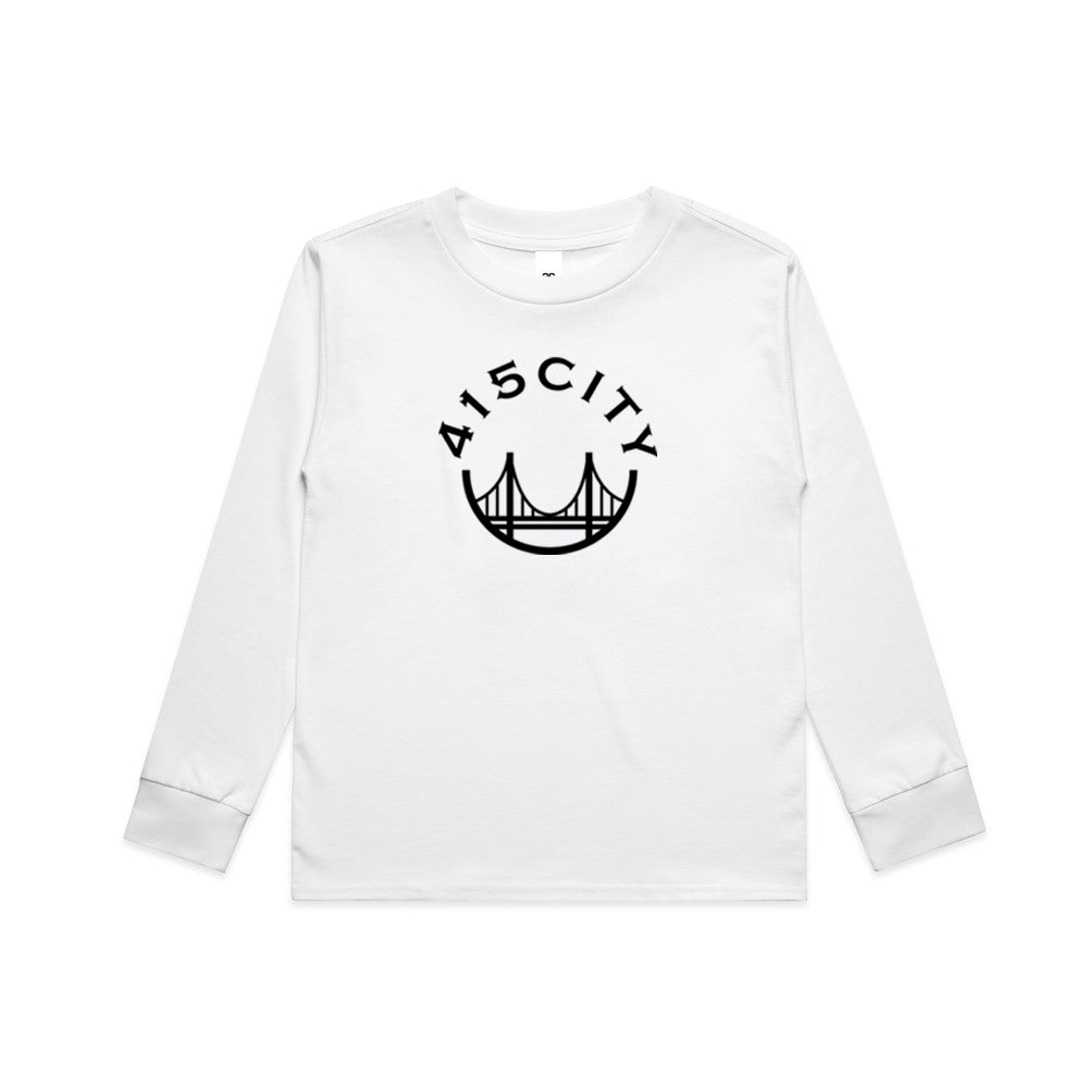 Youth's White/Black Classic Longsleeve