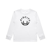 Youth's White/Black Classic Longsleeve