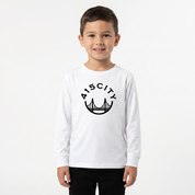 Youth's White/Black Classic Longsleeve