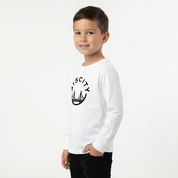 Youth's White/Black Classic Longsleeve