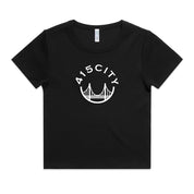 Women's Black/White Classic Rib Tee