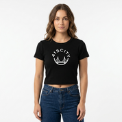 Women's Black/White Classic Rib Tee
