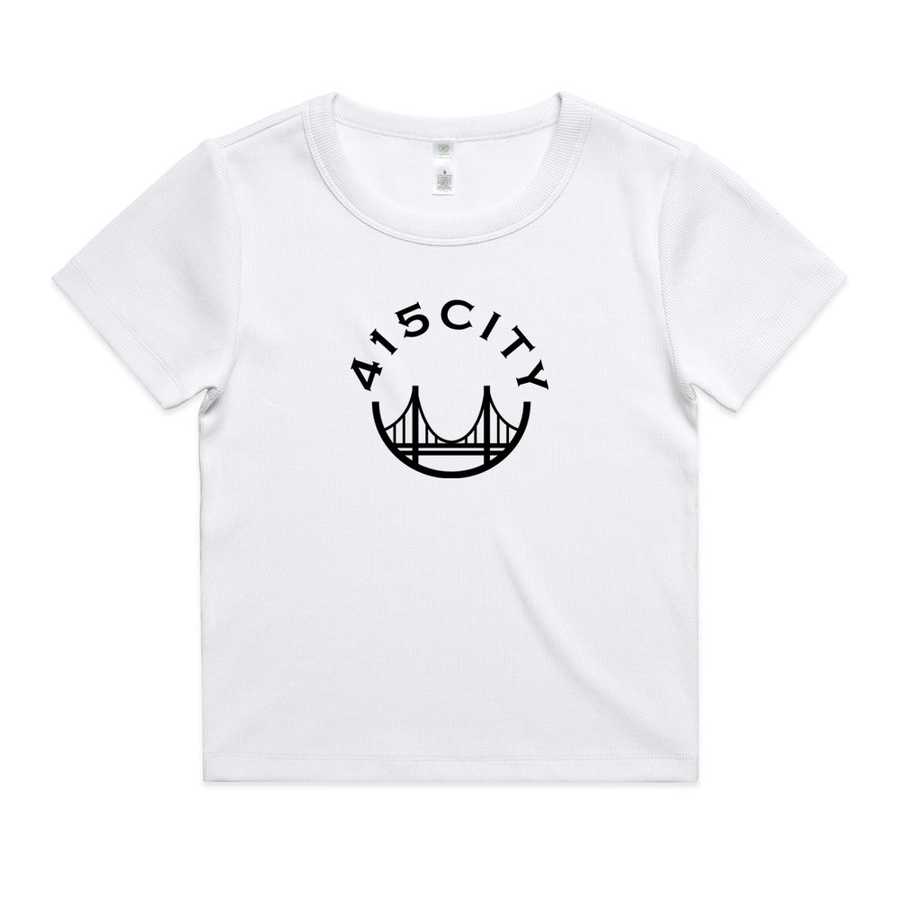 Women's White/Black Classic Rib Tee