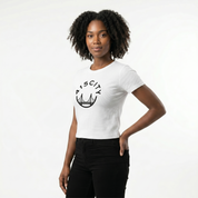 Women's White/Black Classic Rib Tee