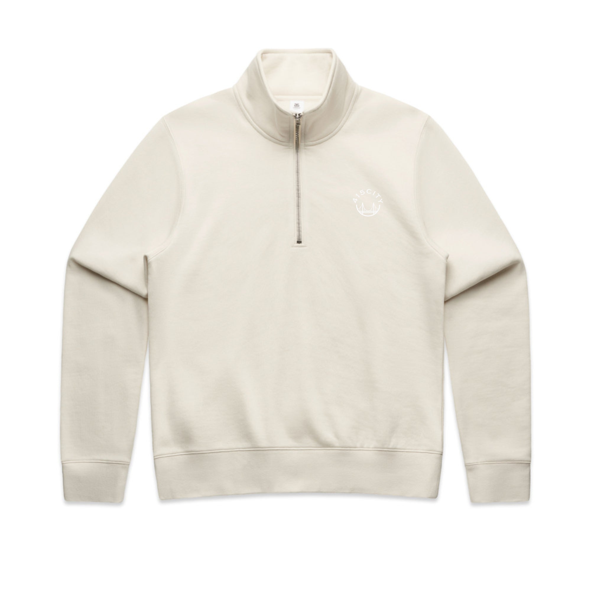 Women's Ecru/White Classic Half Zip Sweatshirt