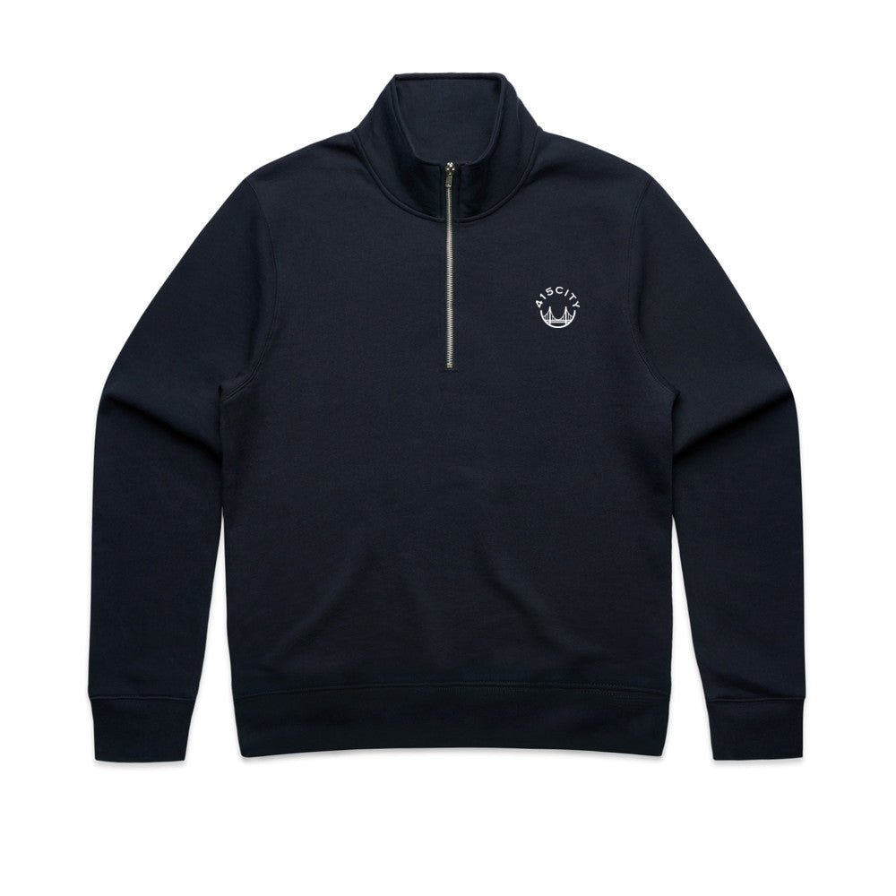 Women's Navy/White Classic Half Zip Sweatshirt