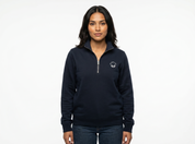 Women's Navy/White Classic Half Zip Sweatshirt