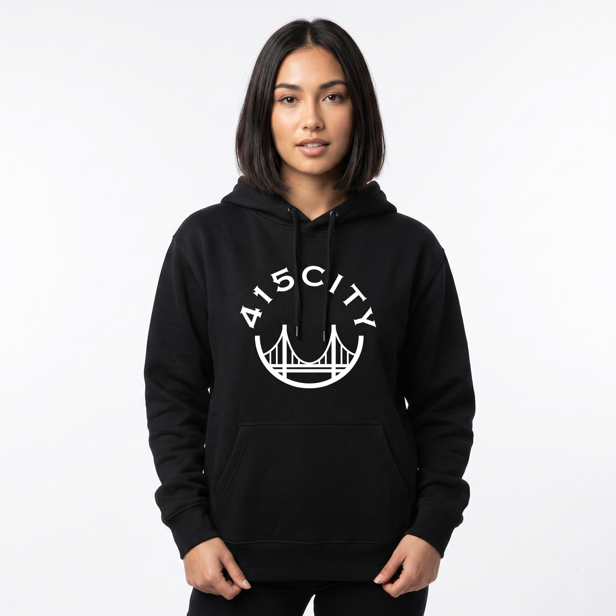 Women's Black/White Classic Heavy Hoodie