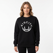 Women's Black/White Classic Crewneck