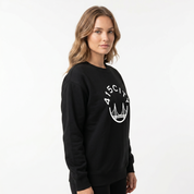Women's Black/White Classic Crewneck