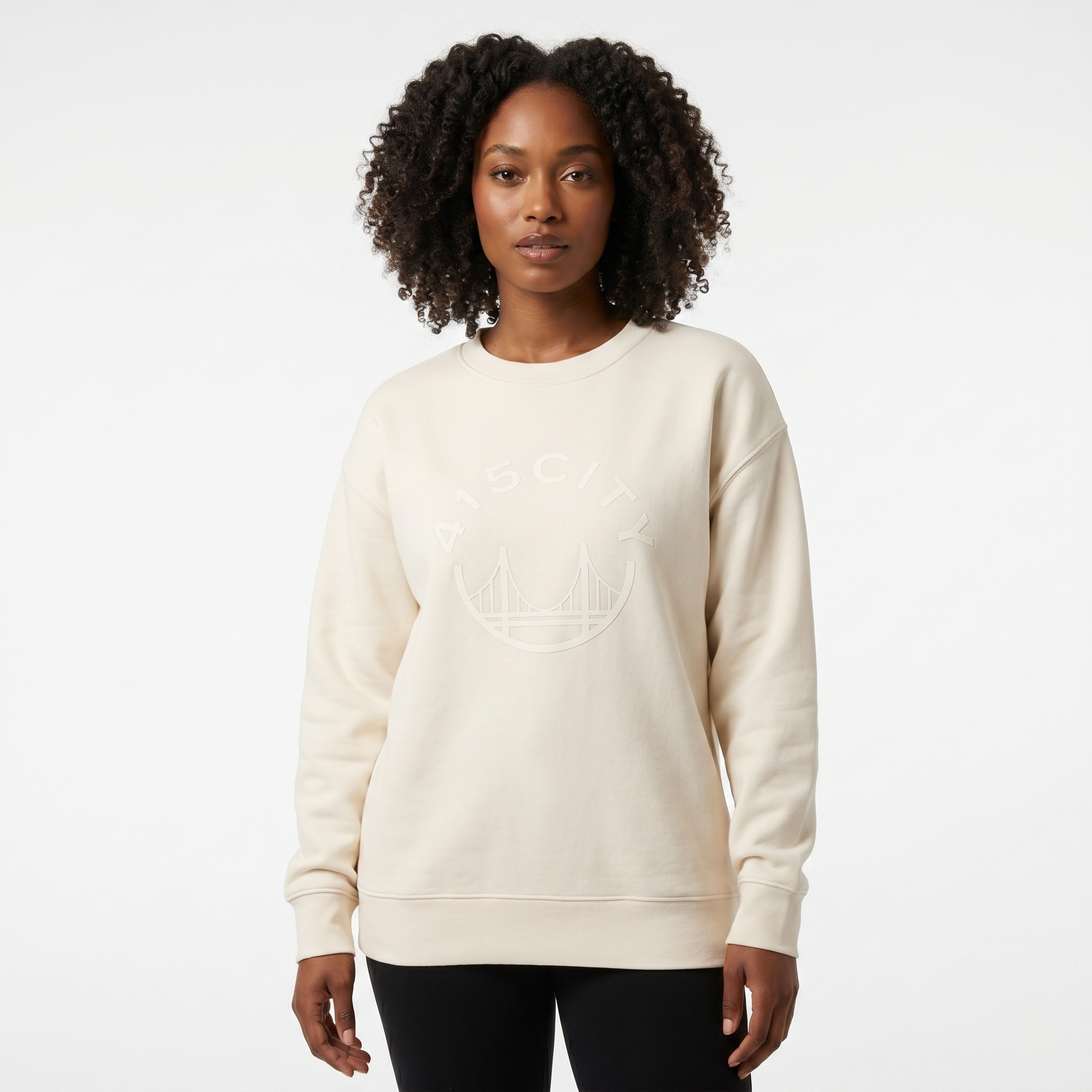 Women's Ecru/White Classic Crewneck