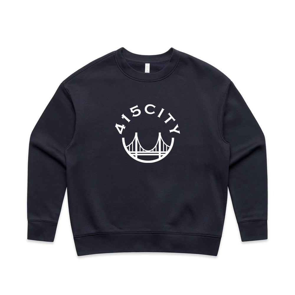 Women's Ink Blue/White Classic Crewneck