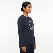 Women's Ink Blue/White Classic Crewneck