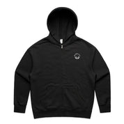 Women's Black/White Small Logo Zip Hoodie