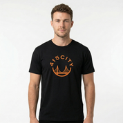 Men's Black/Orange Classic T-Shirt