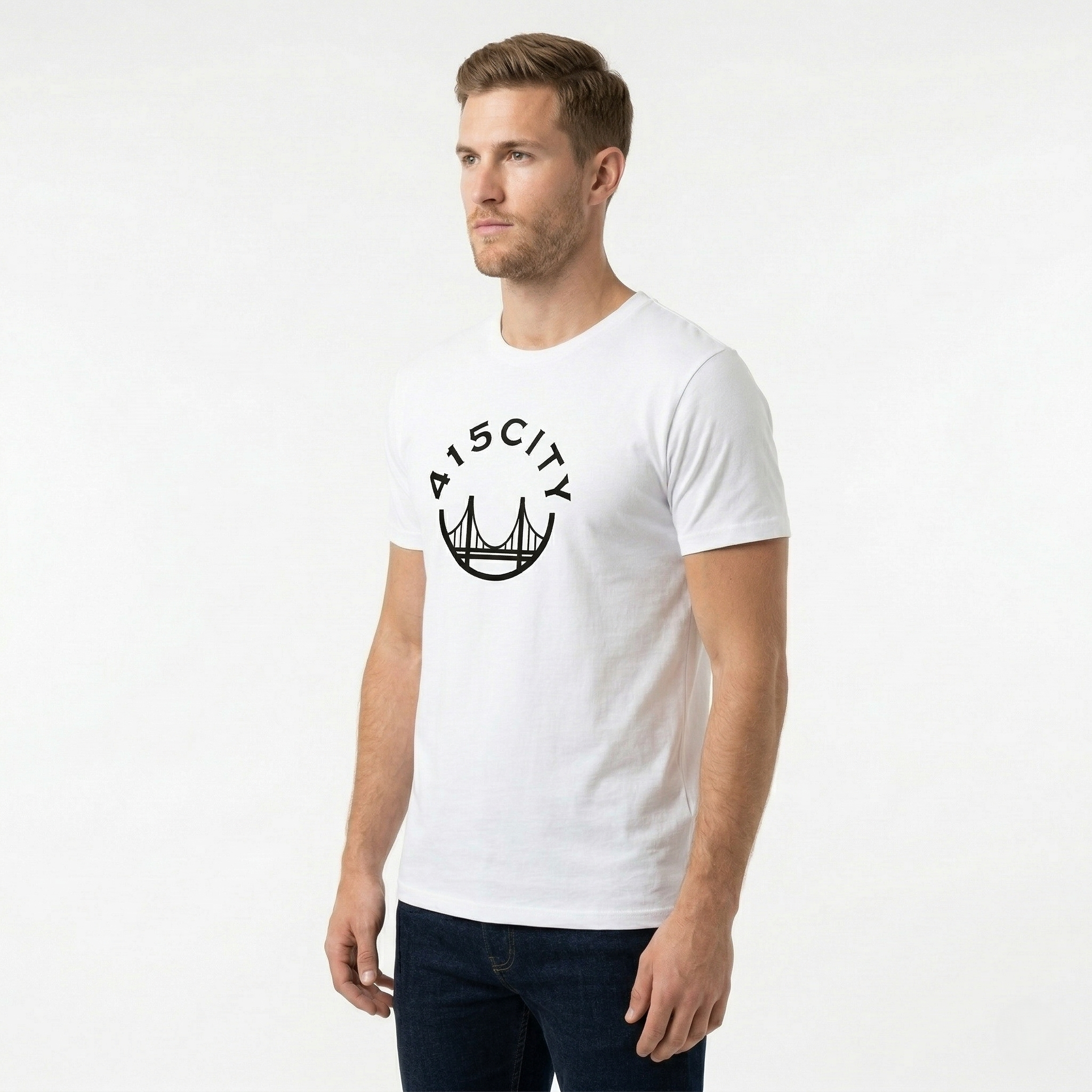 Men's White/Black Classic T-Shirt