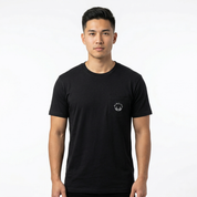 Men's Black/White Small Logo Pocket Tee