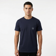 Men's Navy/White Small Logo Pocket Tee