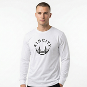 Men's White/Black Classic Long Sleeve Shirt
