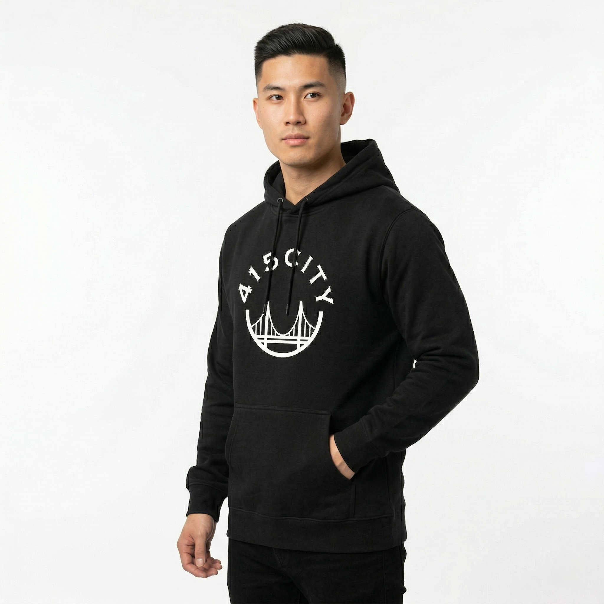 Men's Black/White Hoodie