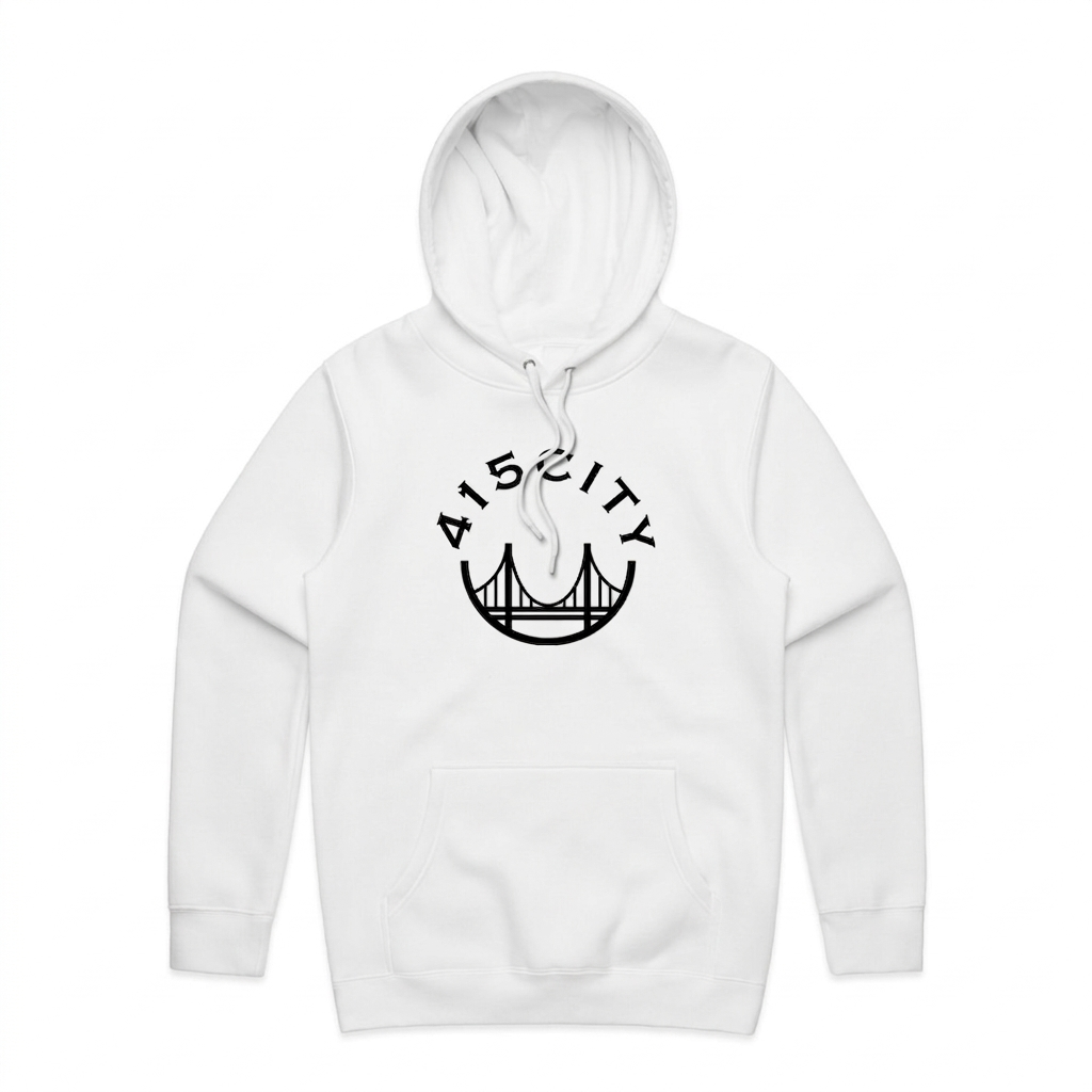 Men's White/Black Hoodie