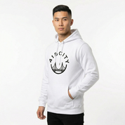 Men's White/Black Hoodie