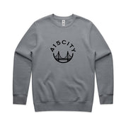 Men's Gravel/Black Crewneck