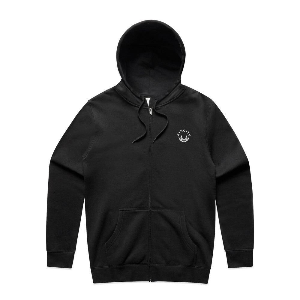 Men's Black/White Zip Hoodie