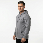 Men's Gravel/Black Zip Hoodie
