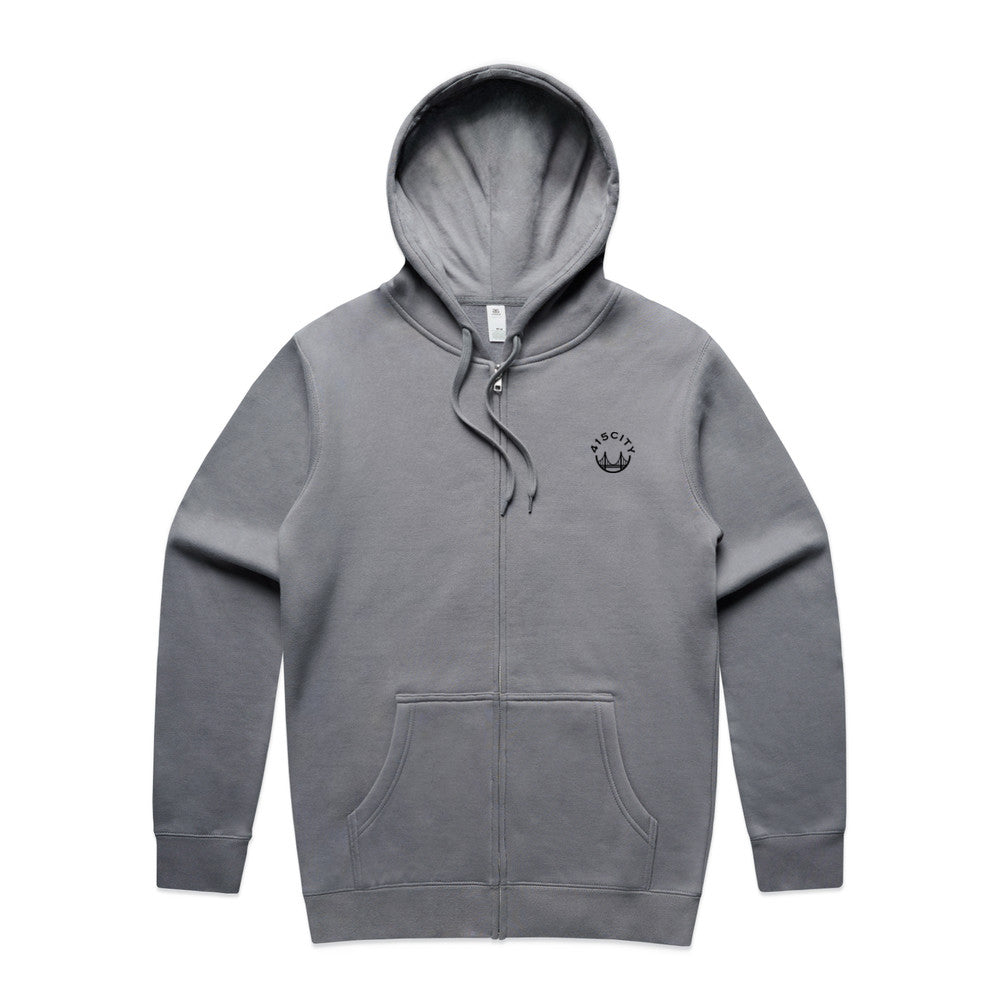 Men's Gravel/Black Zip Hoodie