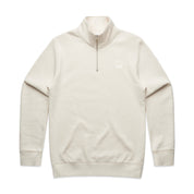 Men's Ecru/White Small Logo Half Zip Sweatshirt