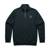 Men's Navy/White Small Logo Half Zip Sweatshirt