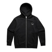 Men's Black/White Heavy Zip Hoodie