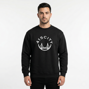 Men's Black/White Heavy Crewneck