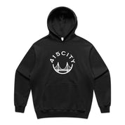 Men's Black/White Heavy Hoodie